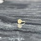 Gemstone Spike Flat Back Gold Cartilage Earring