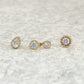 Bezel Stud Gold Cartilage Earring Collection | Helix, Tragus, & Conch Studs | 18 Gauge Flat Back Piercing Stud Earrings from Two of Most