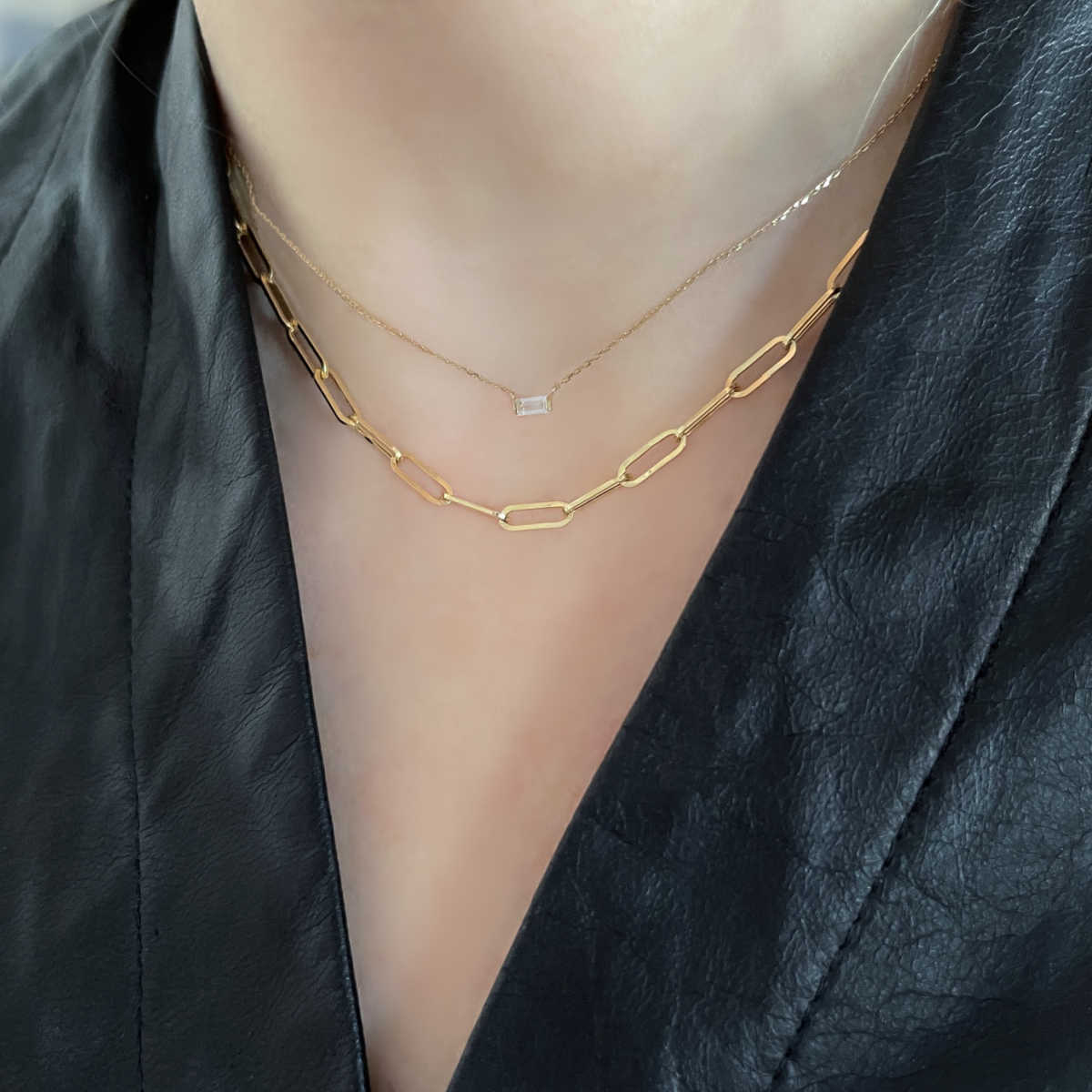 Buy 2 Layers Necklace Double Layered Choker Gold Double Necklace Lace Chain  Choker Snake Chain Necklace Omega Chain Choker Sequin Chain Necklace Online  in India - Etsy
