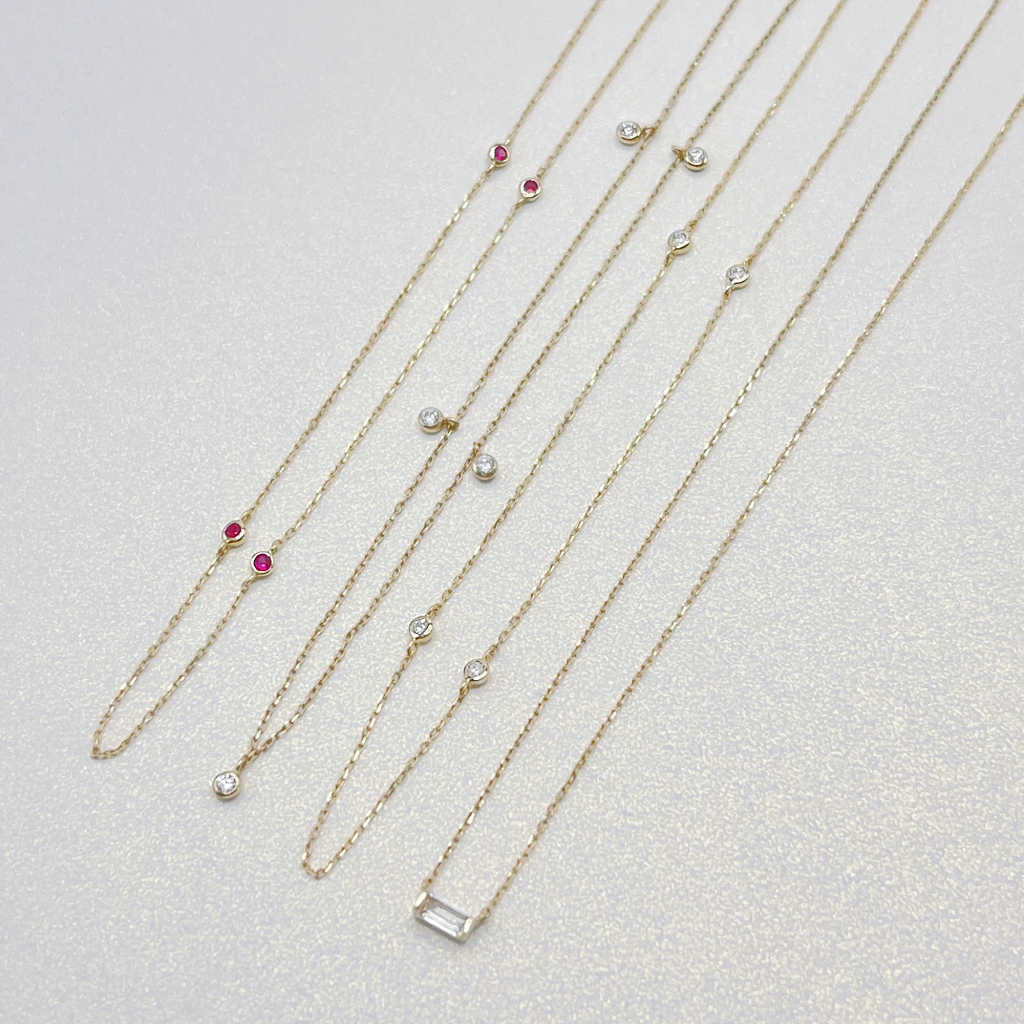 Layered gold necklace on sale dainty