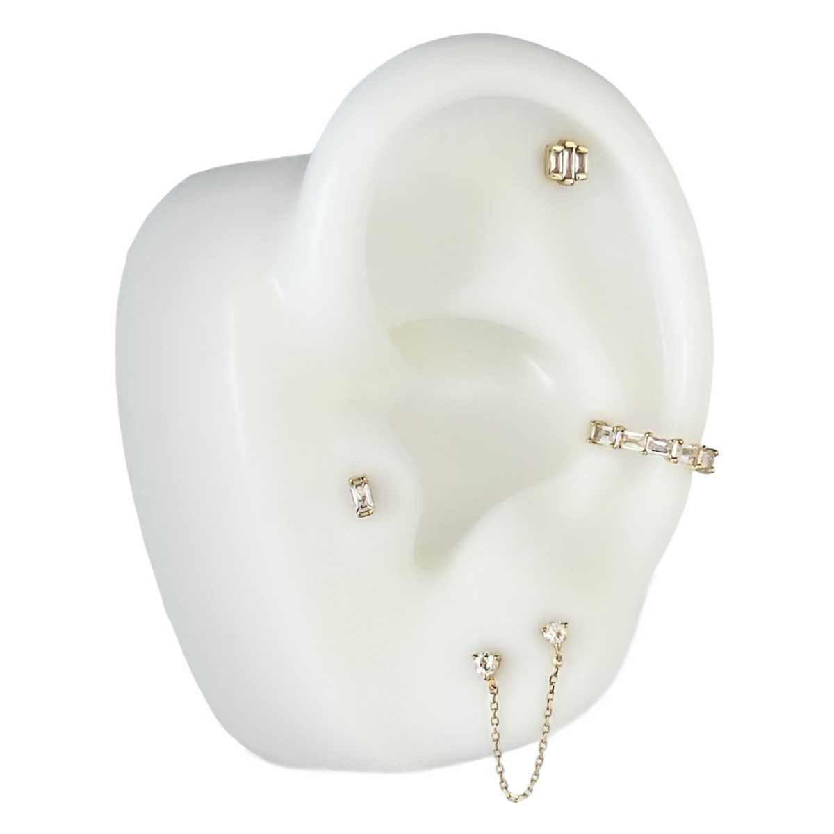 14k white deals gold conch hoop