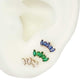 Gold Climber Earrings | Gold Baguette Earrings | Emerald Stud Gold Crawler Earrings | Gold Stud Earrings for Women