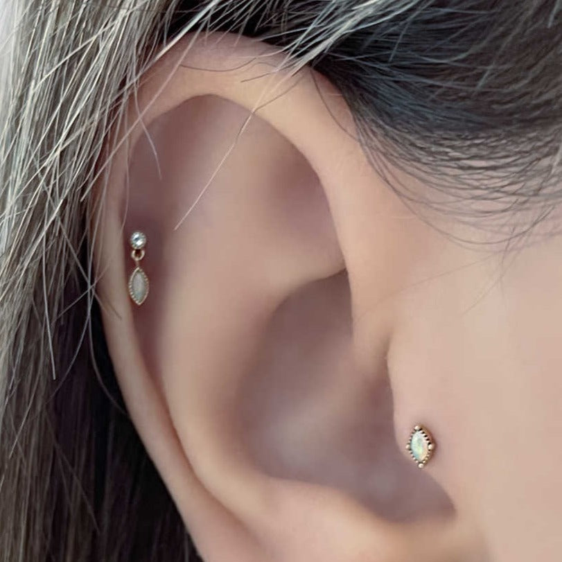 Tiny Diamond Cartilage Hoops – Starling