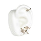 Diamond Huggie Earrings in Gold | Gold Snake Earring | Helix Hoop Gold Snake Cartilage Earring