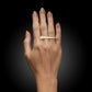 Large Spike Double Finger Statement Ring | 14k yellow gold | Two of Most