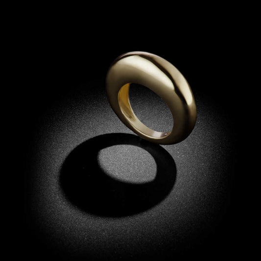 Narrow Bombe Gold Stacking Ring - Two of Most