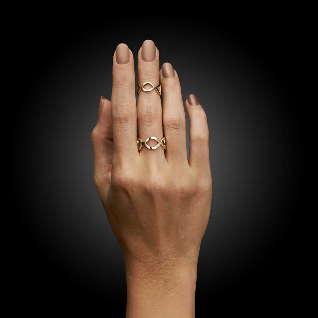 Open Loop Stacking Ring Band Set | 14k yellow gold | Two of Most