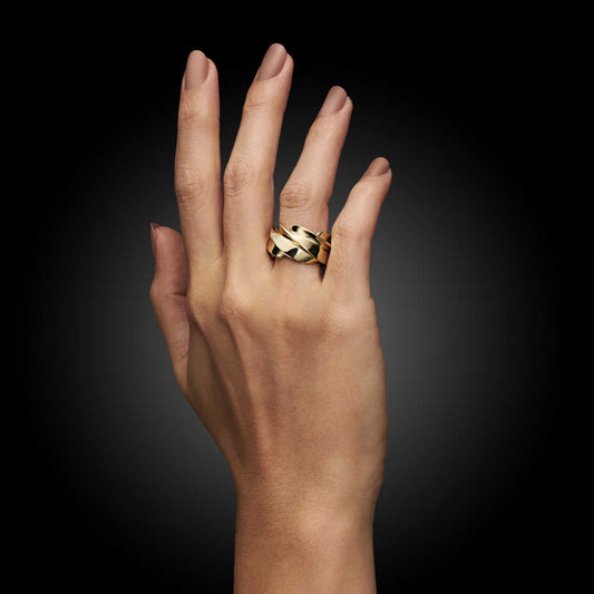 Large Twist Statement Band Ring | 14k yellow gold | Two of Most