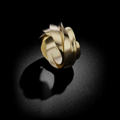 Large Twist Statement Band Ring | 14k yellow gold | Two of Most
